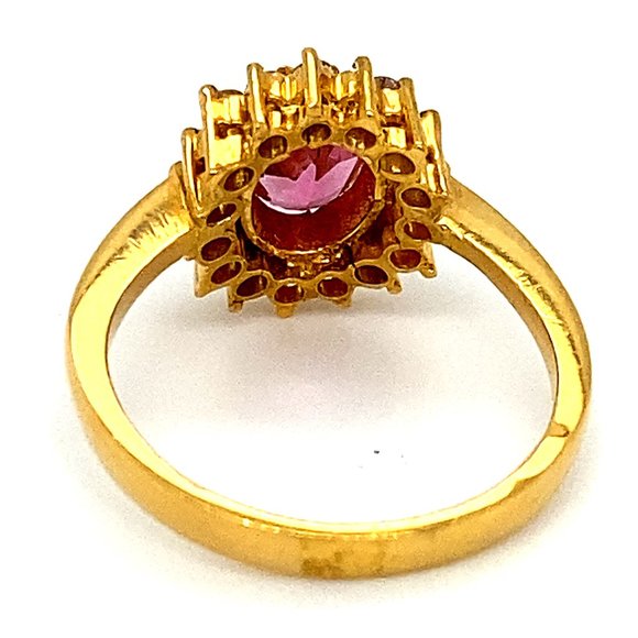 Certified Pink Spinel 1.01ct Diamonds 22K Ring - Picture 4 of 8